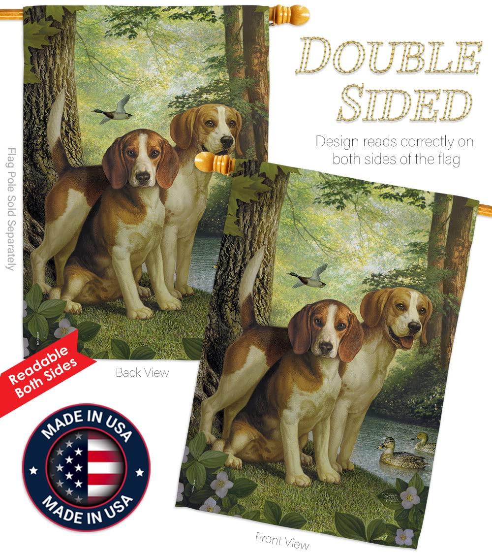 Breeze Decor Double Sided 40'' H x 28'' W Polyester Animal Flag Set