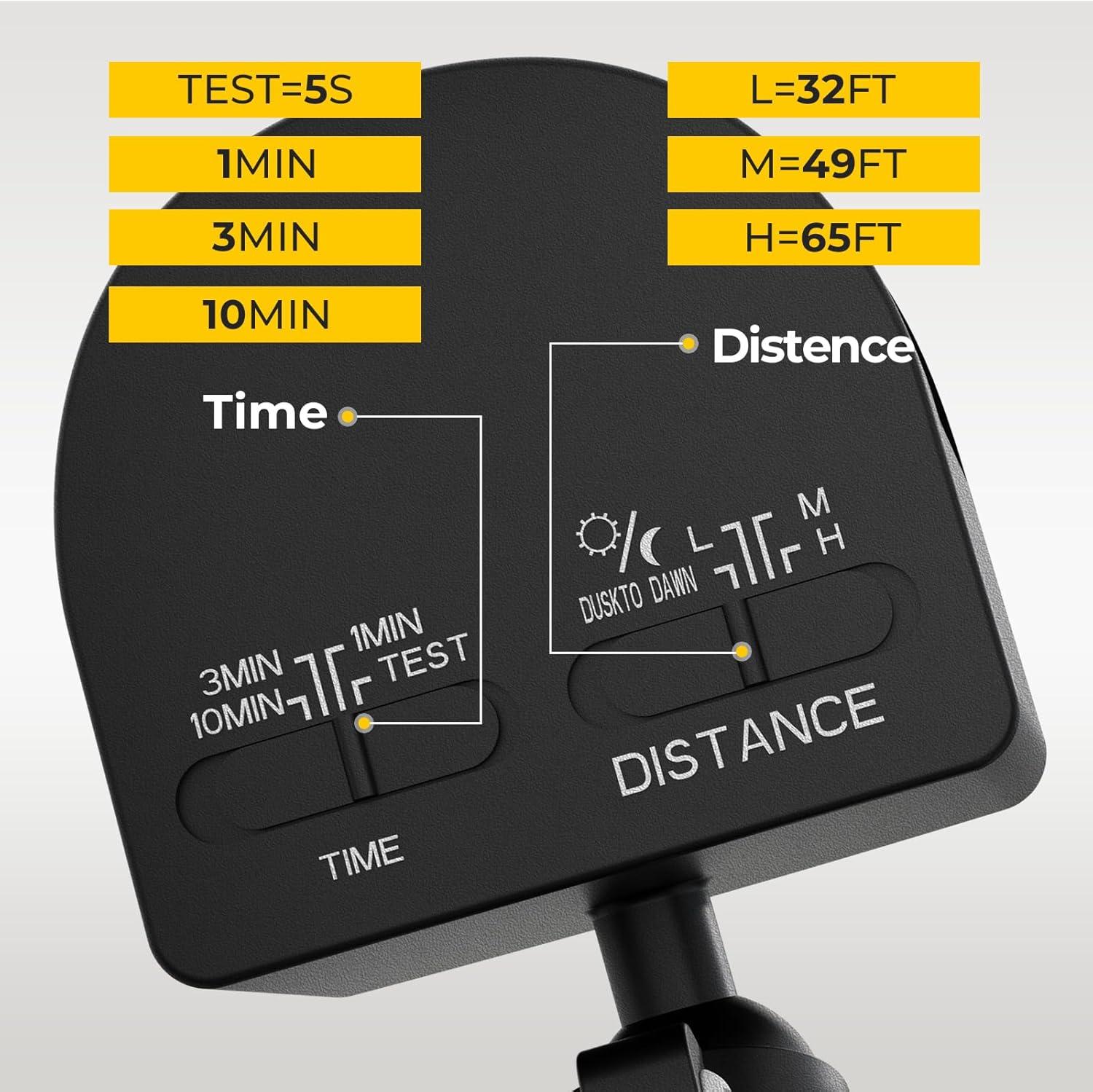 R.W.FLAME LED Flood Motion Sensor Outdoor Lights, 24W 1800LM 5000K IP54 Waterproof, 5 Lighting Modes, 4 Lighting Durations, 3 Detection Distances, for Garage, Yard, Porch, Black.