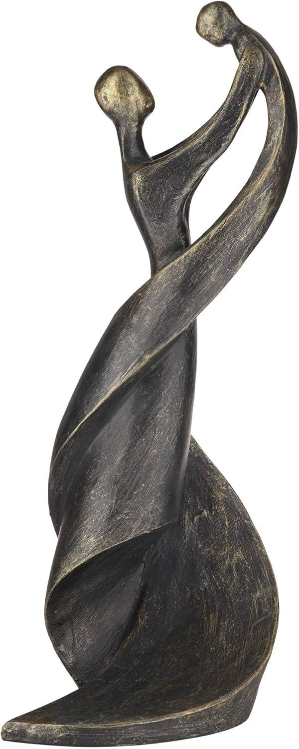 Dahlia Studios Mother and Child 13 3/4" High Smooth Bronze Statue