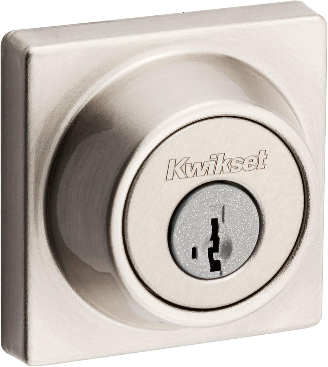 Satin Nickel Single Cylinder Modern Deadbolt Lock