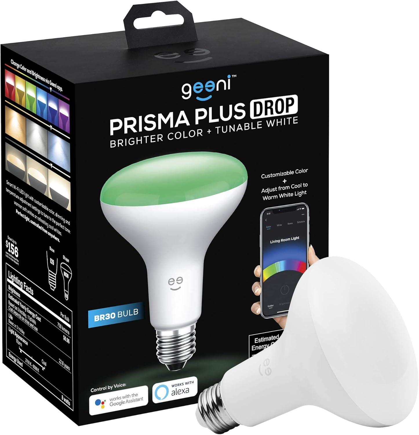 Geeni Prisma Drop Multicolor Dimmable BR30 LED Smart Bulb