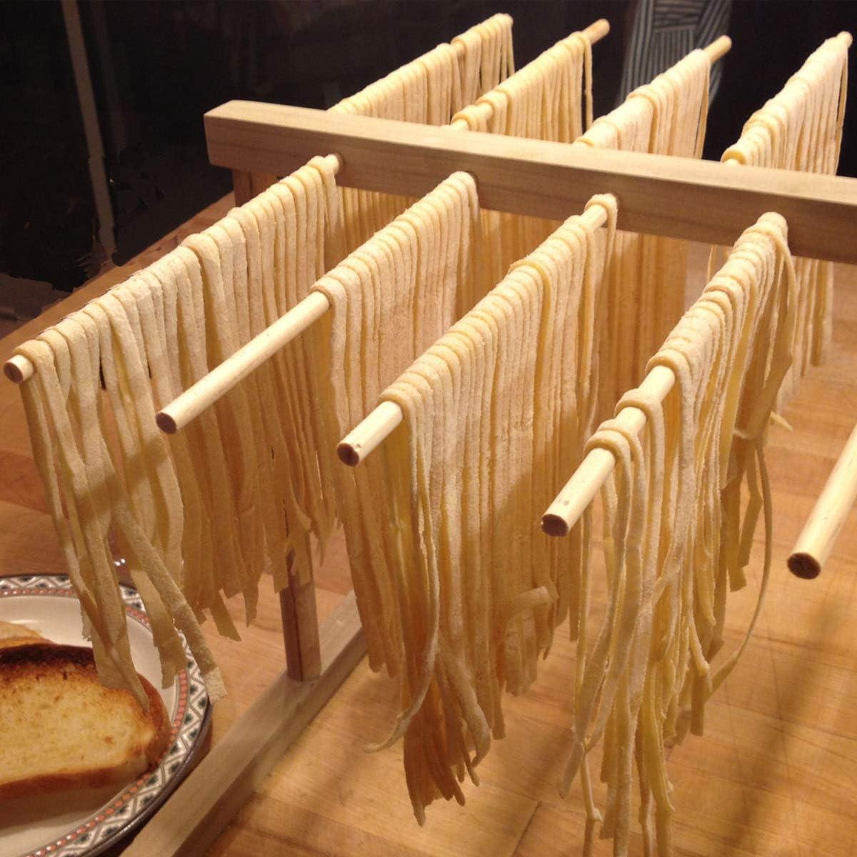 Beechwood Collapsible Pasta Drying Rack with 8 Arms