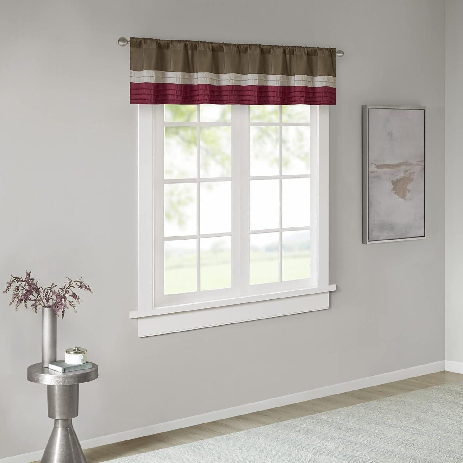 Madison Park Amherst Polyoni Pintuck Single Window Valance