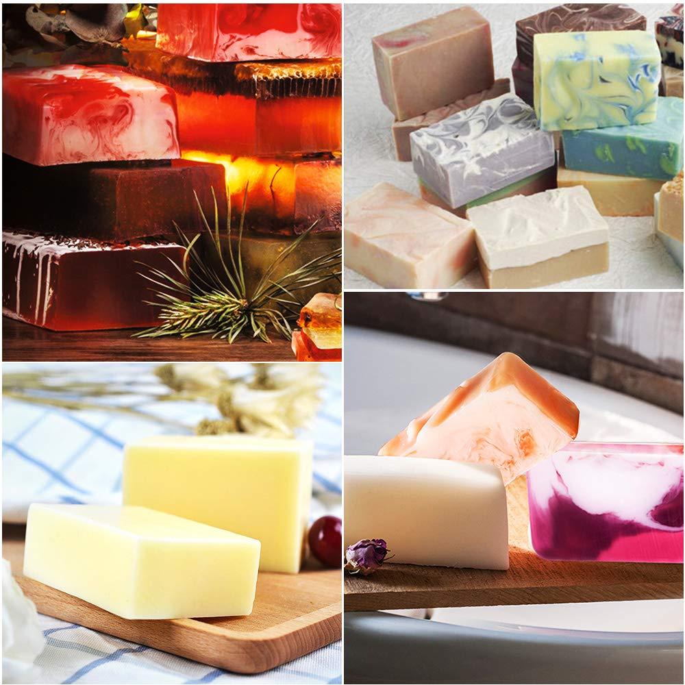 3 Pack Silicone Soap Molds, 6 Cavities Rectangle Silicone Soap Molds, Great for Homemade Craft Soap Mold, Chocolate Mold, Cake Mold & Ice Cube Tray - Just Pop Out(Pink & Blue & Purple)