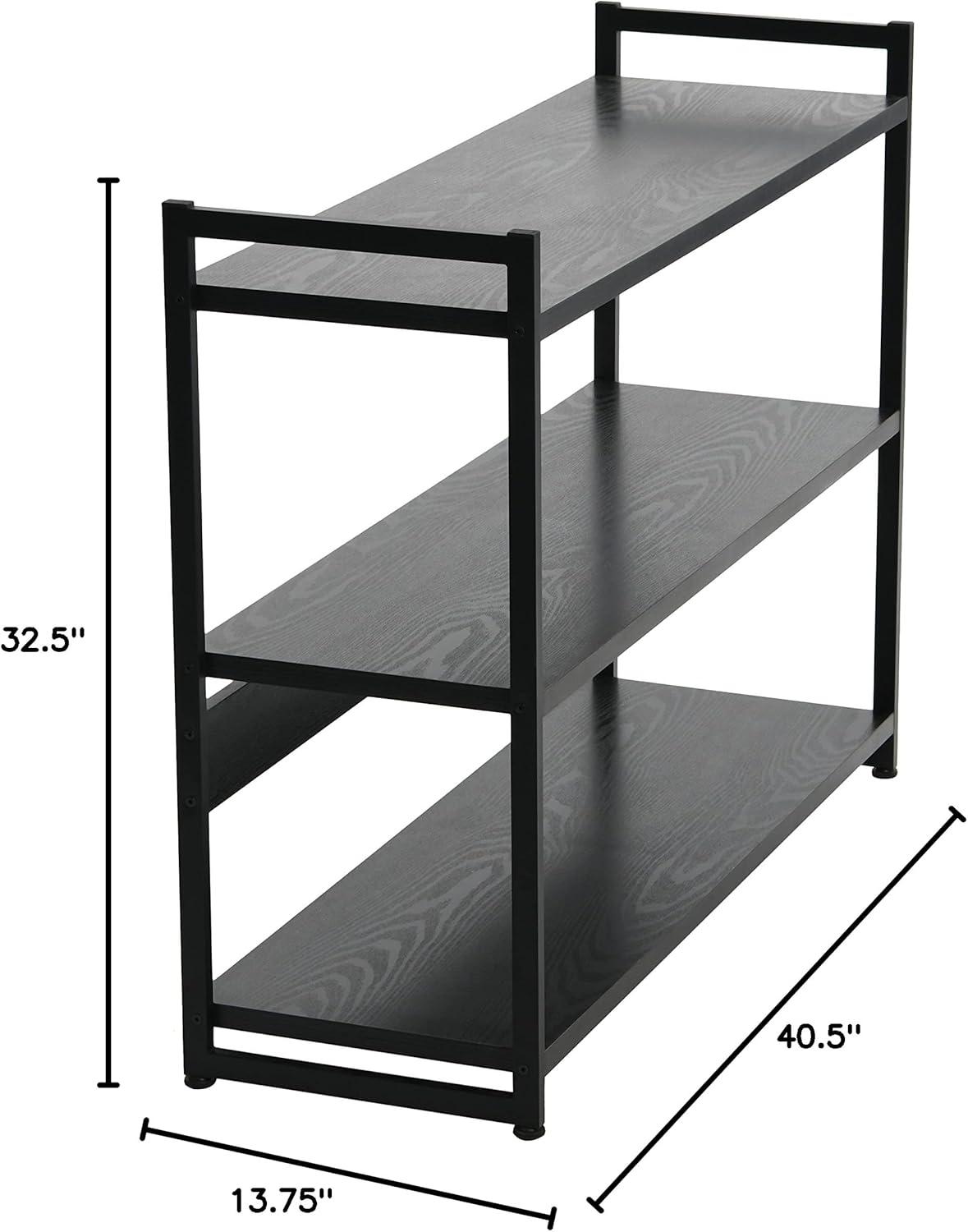 Household Essentials 32.5" Jamestown Wide 3 Shelf Bookshelf