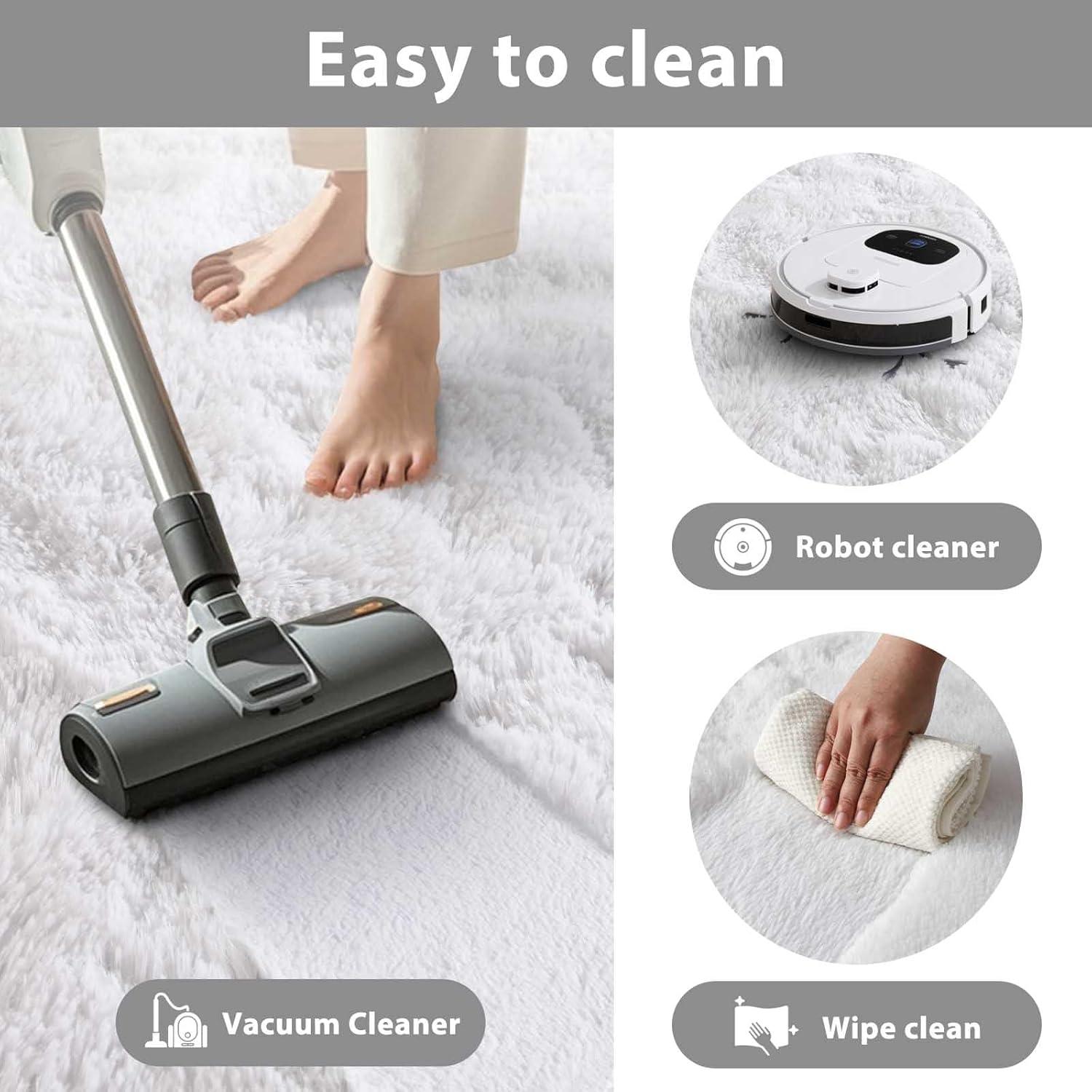 Noahas Fluffy Shaggy Rugs, 5x8 Feet Purple Plush Rugs for Girls Bedroom, Soft Kids Room Carpets, Large Bedside Rug, Upgrade Non-Slip Rugs for Children Nursery Dorm Home Decor, Purple