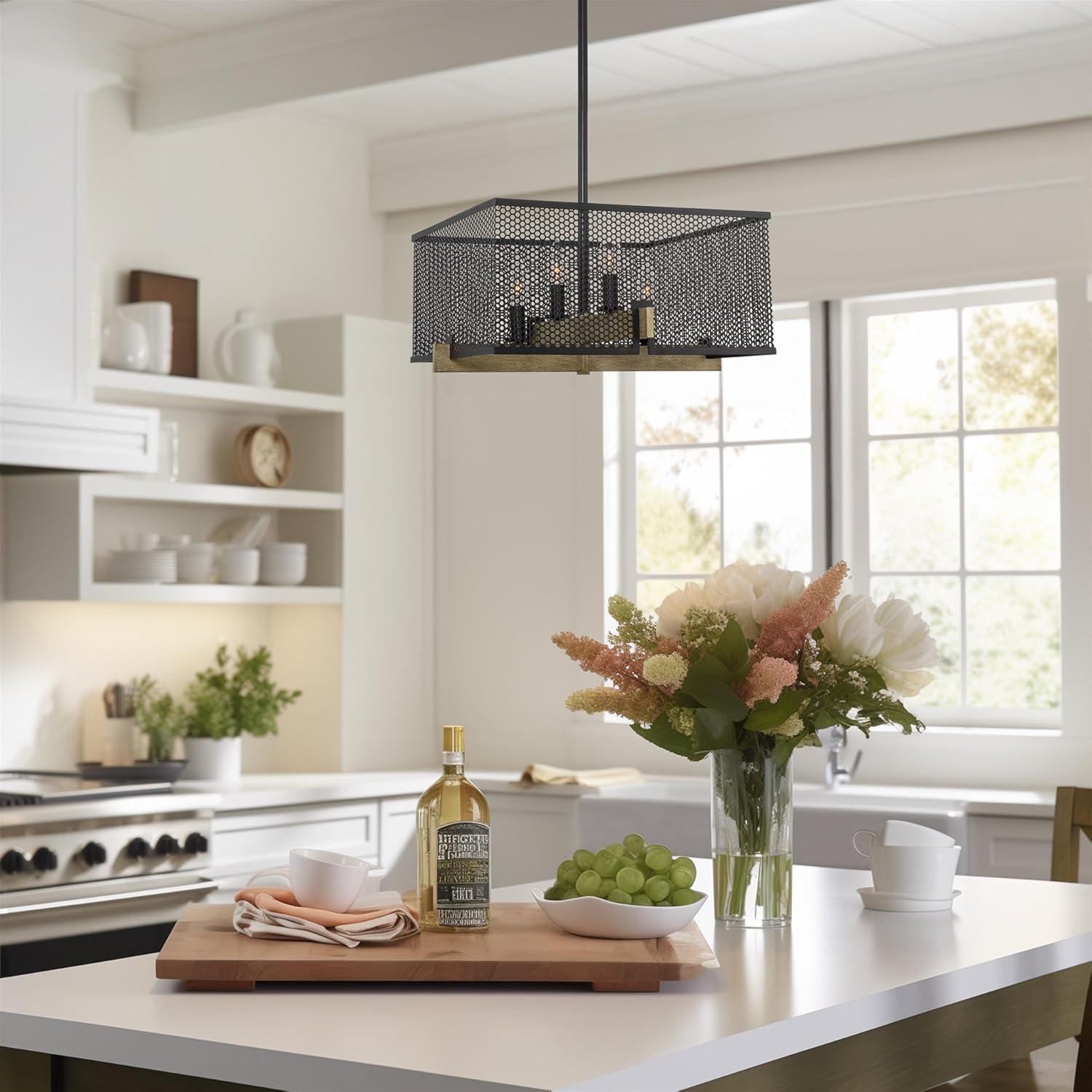 17 Stories Windmoor 4 - Light Dimmable Square / Rectangle Chandelier