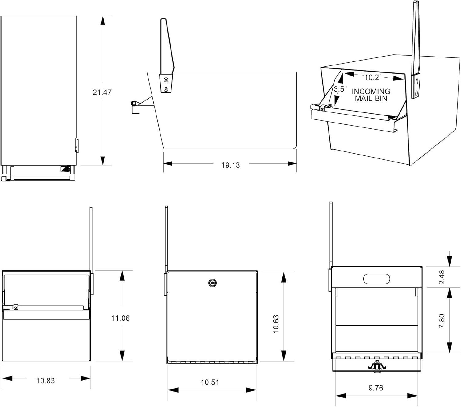 Street Safe Latitude Front & Rear Access Locking Post Mounted Mailbox