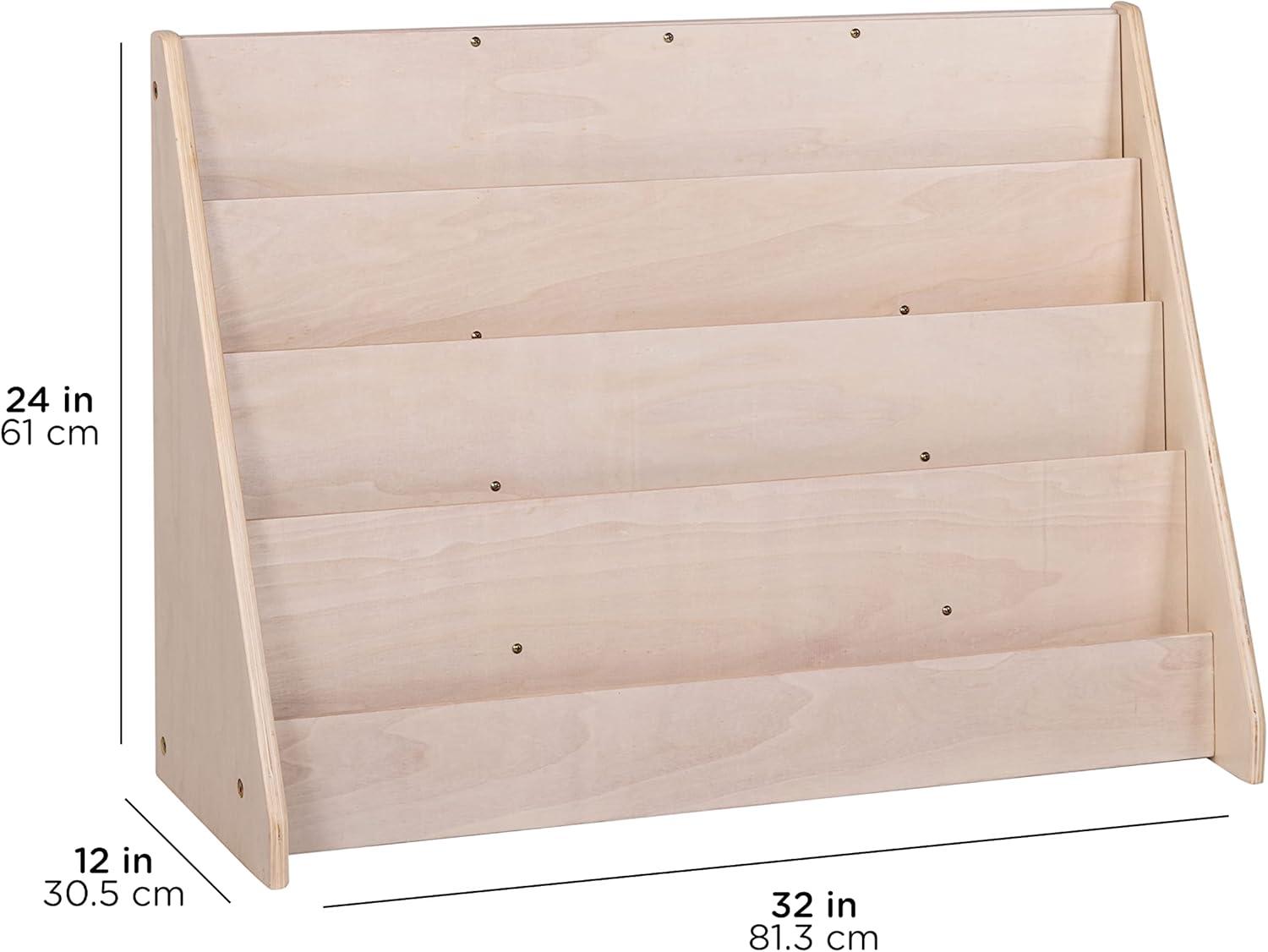 Birch 4-Shelf Scratch Resistant Kids Book Display