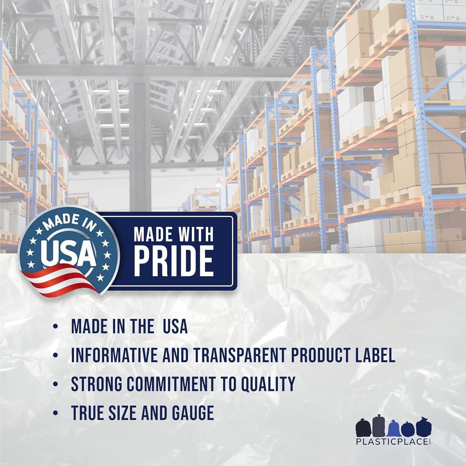 Plasticplace 20-30 Gallon Trash Bags, 1.5 Mil, 100 Count