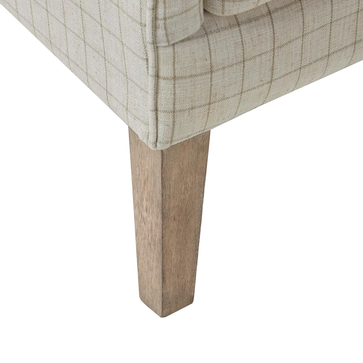 Aria Swoop Upholstered Wing Chair Taupe