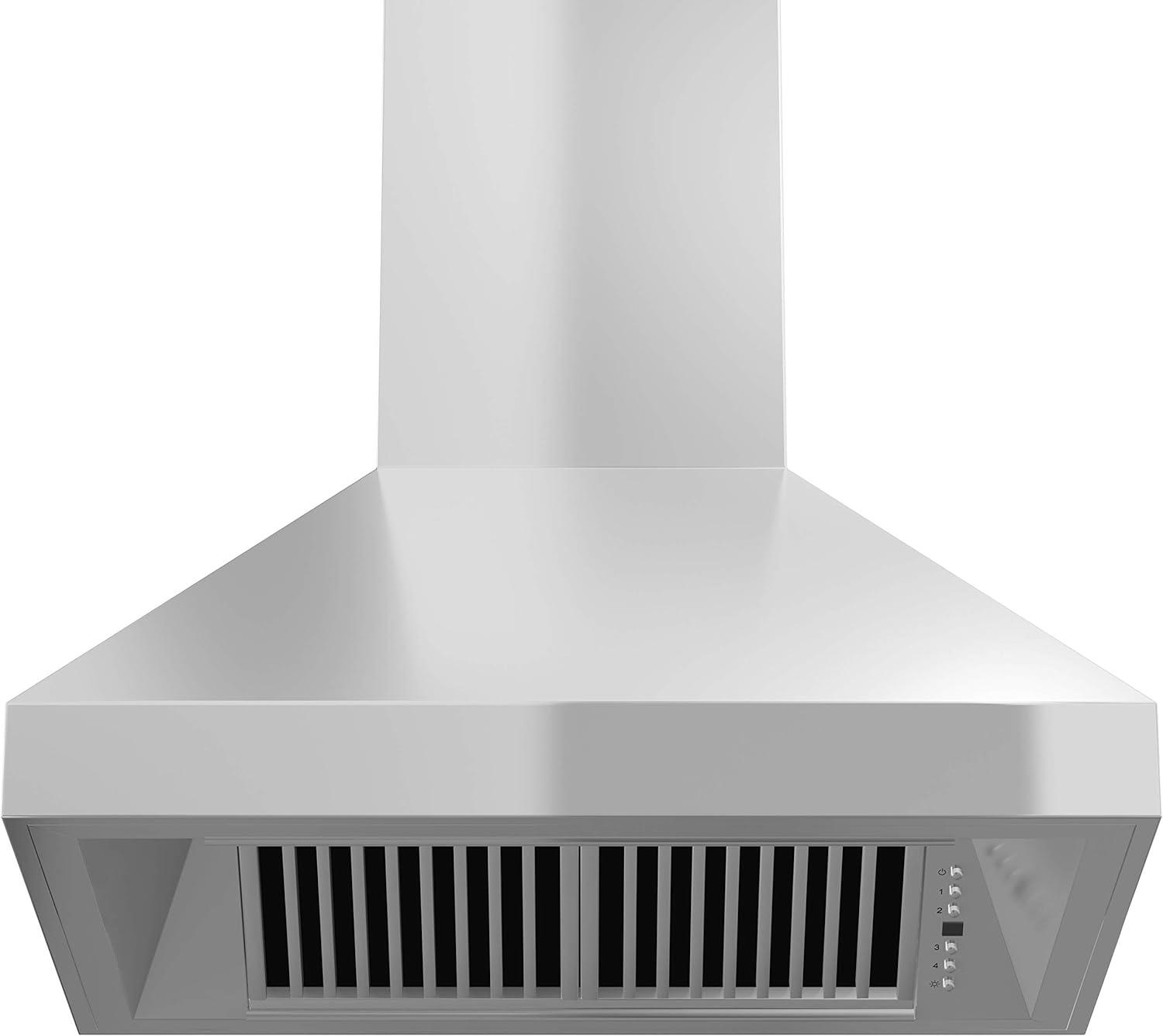 54" ZLINE 500 CFM Convertible Wall Mount Range Hood in Brushed 430 Stainless Steel