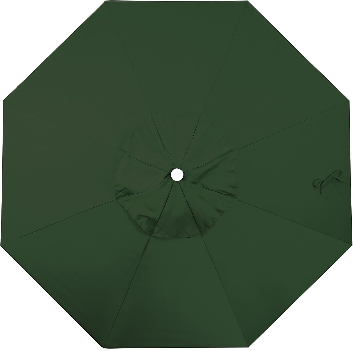 9 ft Hunter Green Aluminum Patio Umbrella with Auto Tilt