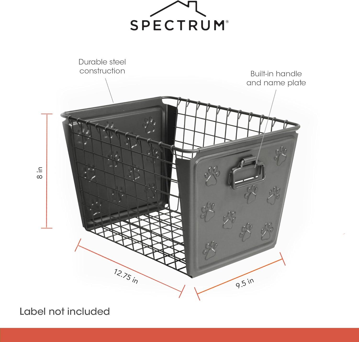 Spectrum Diversified Macklin Paws Medium Basket Dark Gray