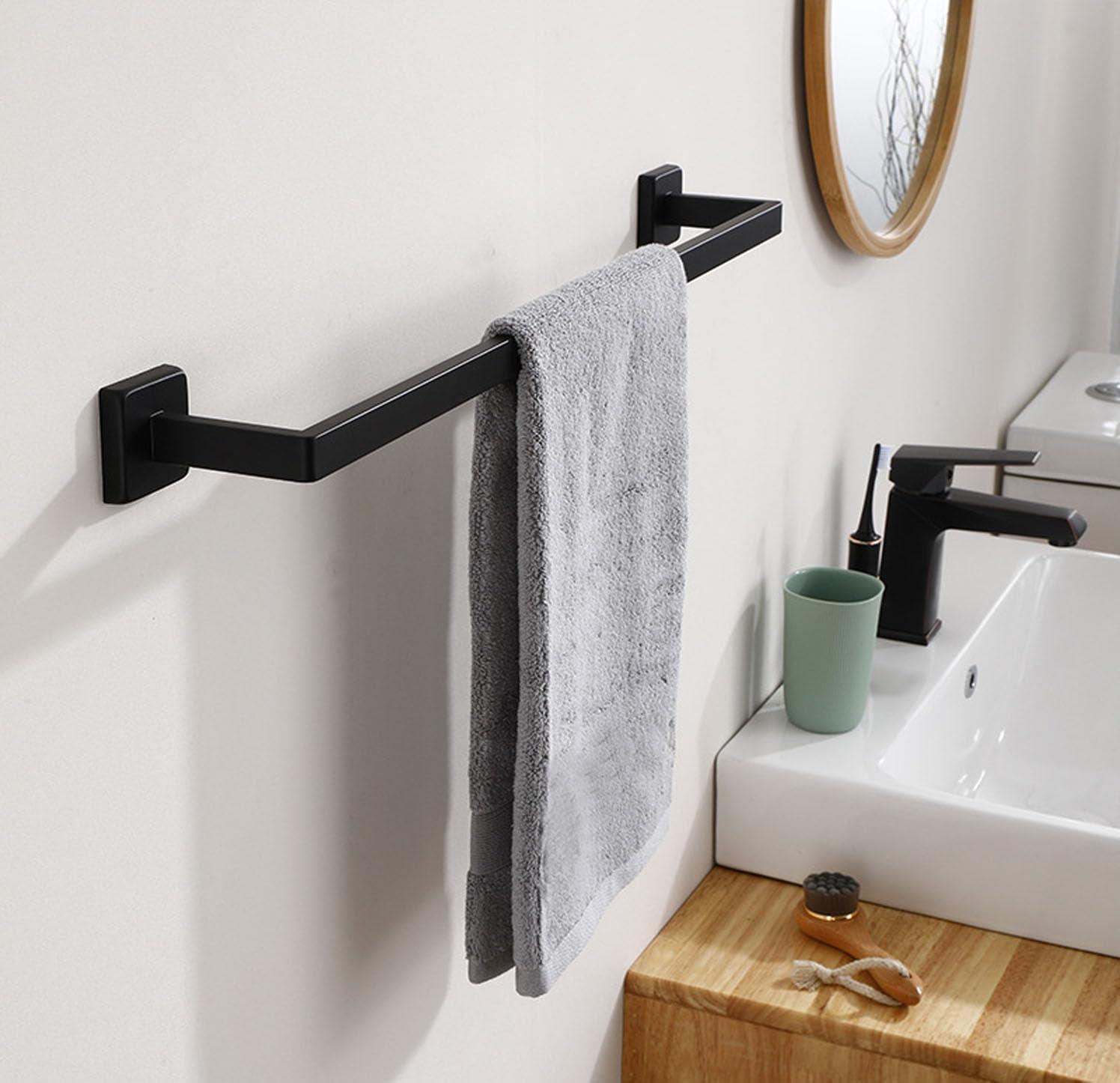 Matte Black Stainless Steel 26" Bathroom Towel Bar Set