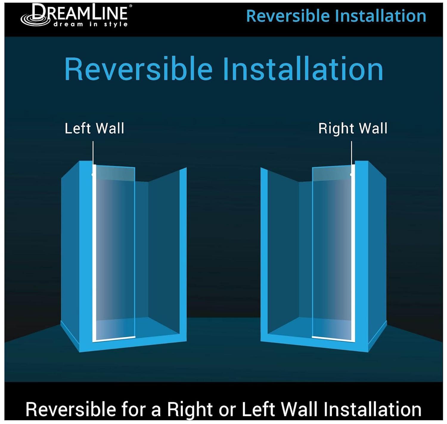 Linea 34" W x 72" H Frameless Fixed Glass Panel