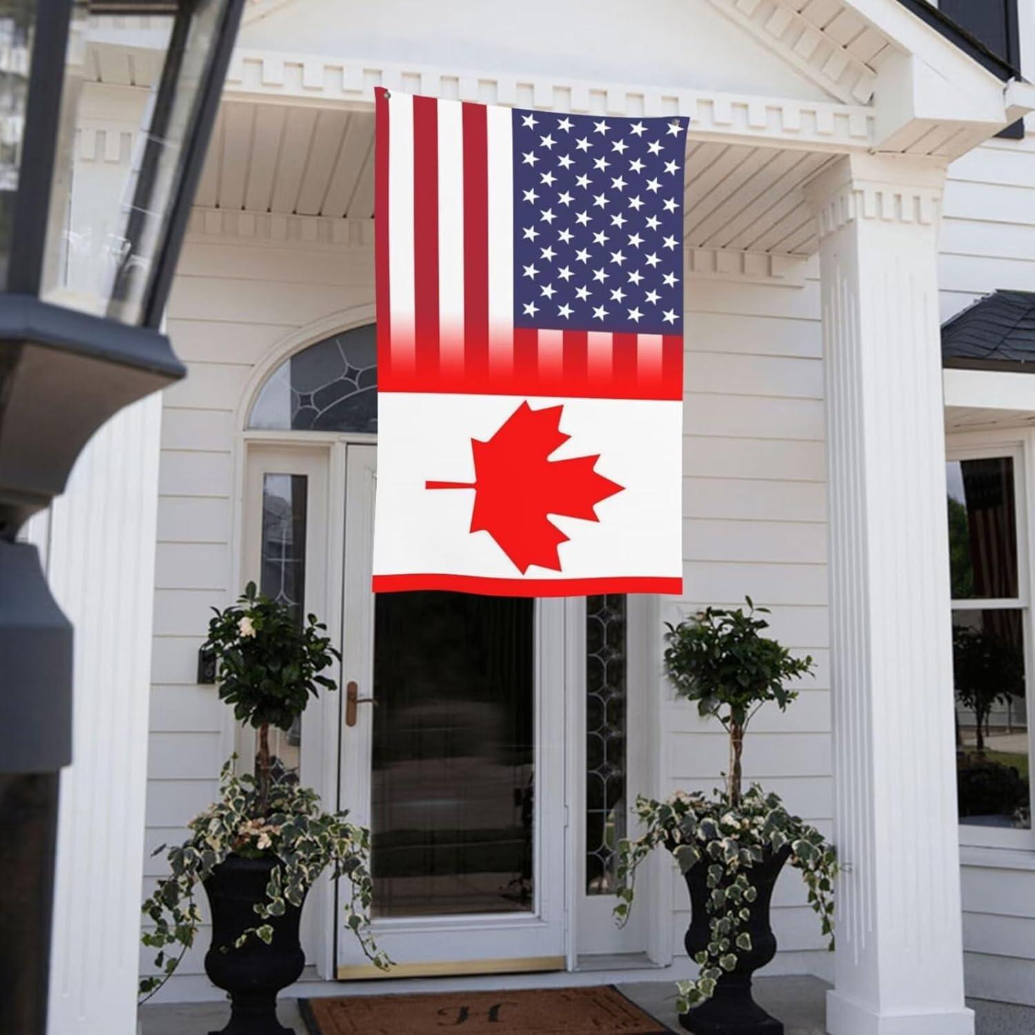 Anley Fly Breeze 3x5 Ft America Canada Friendship Flag - Friendship Forever US CA Flag