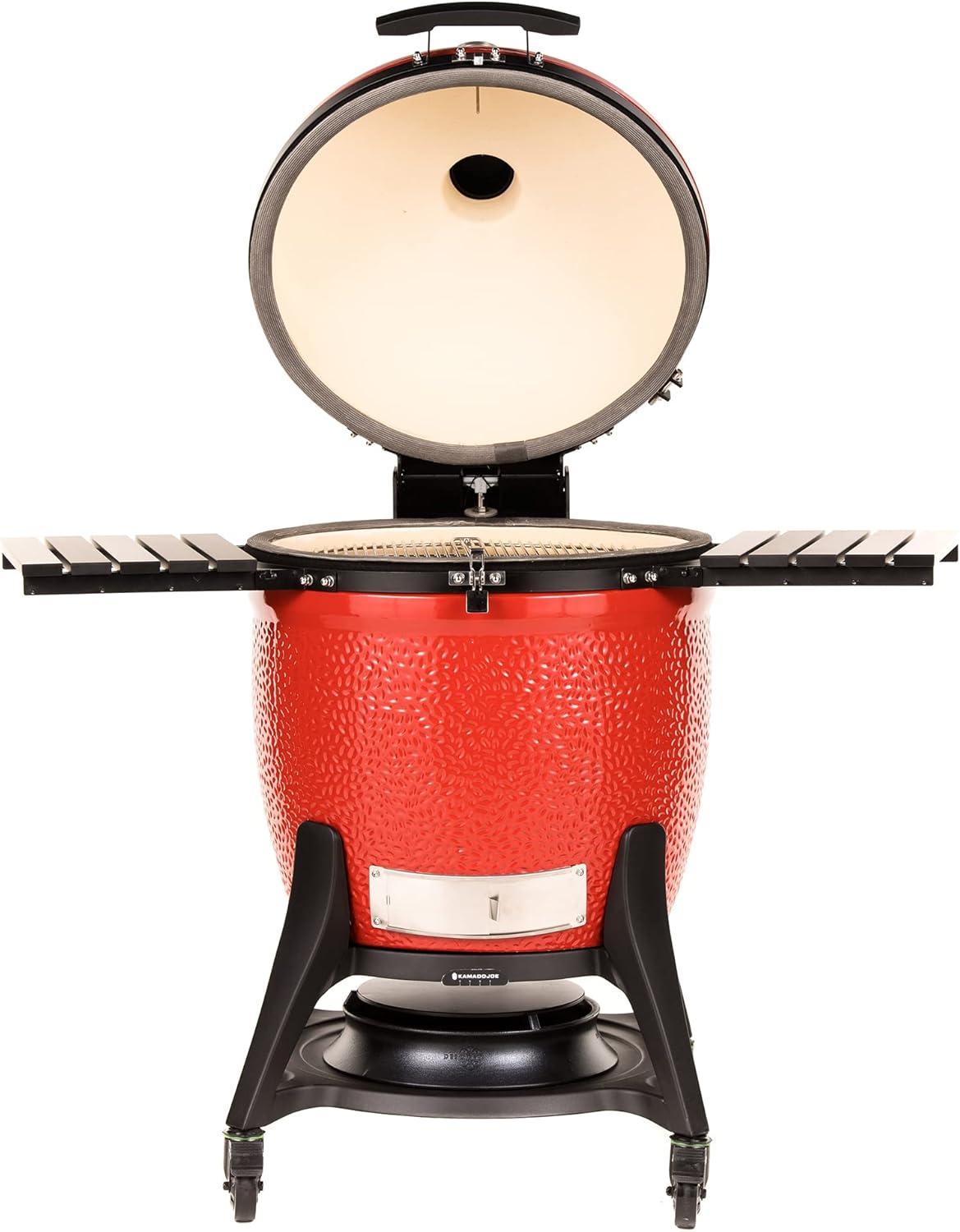 Kamado Joe BigJoe III 24-inch Charcoal Grill in Red