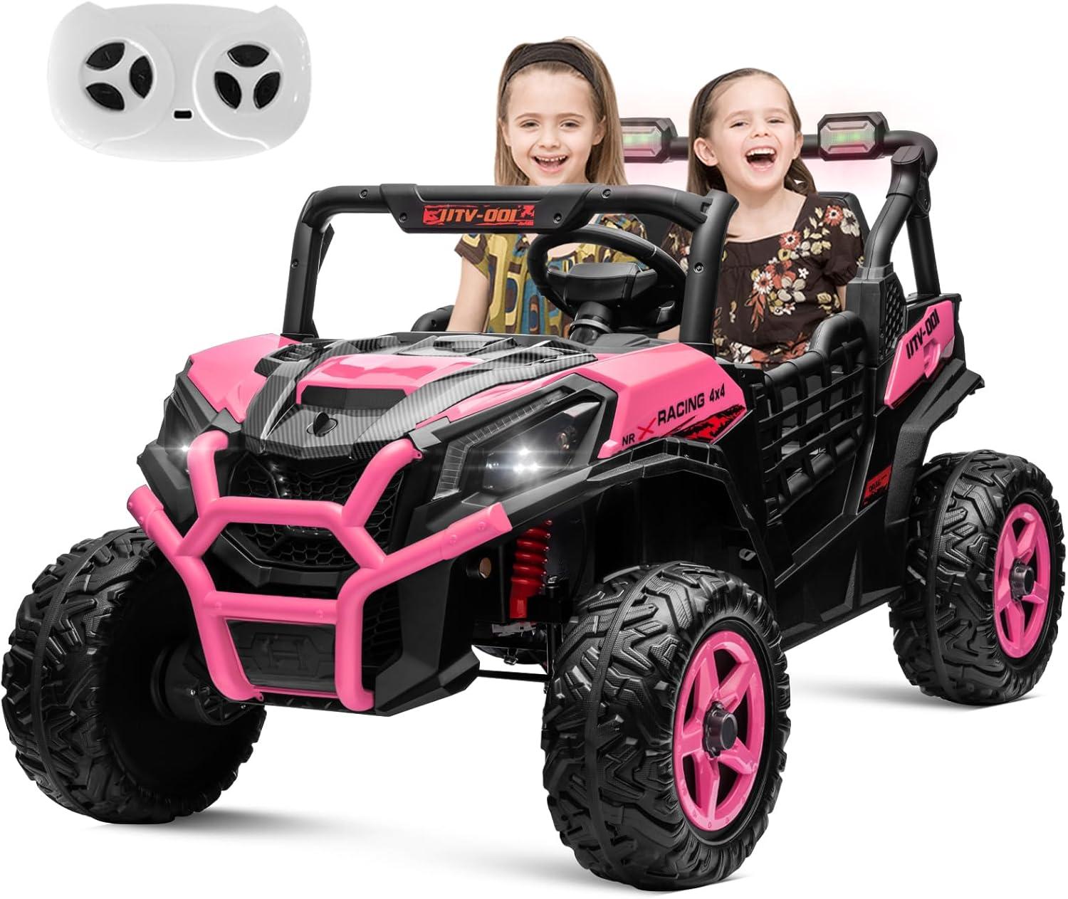 Pink 24V 2-Seater Ride-On UTV with Remote Control