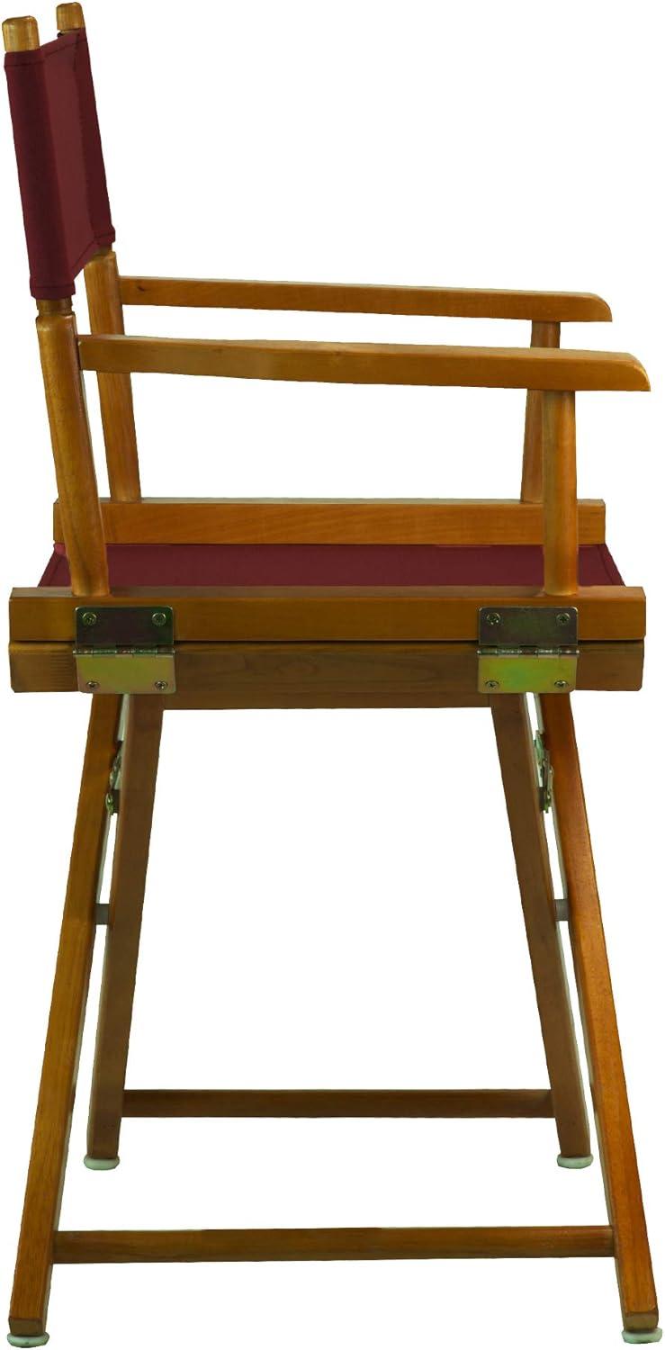 "18" Director's Chair Honey Oak Frame-Burgundy Canvas"