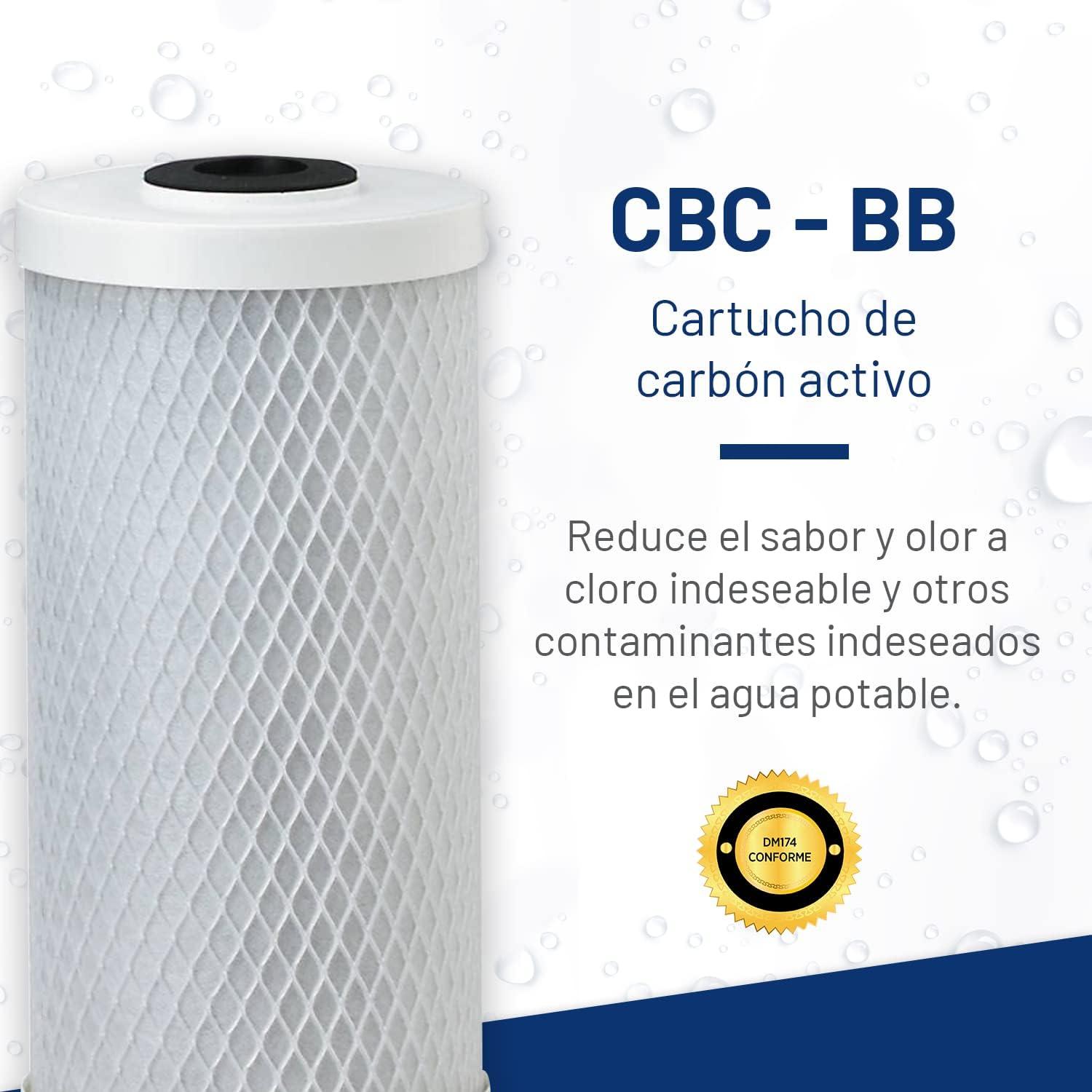 Pentek CBC-BB Carbon Block Filter Cartridge, 9-3/4" x 4-5/8", 0.5 Micron