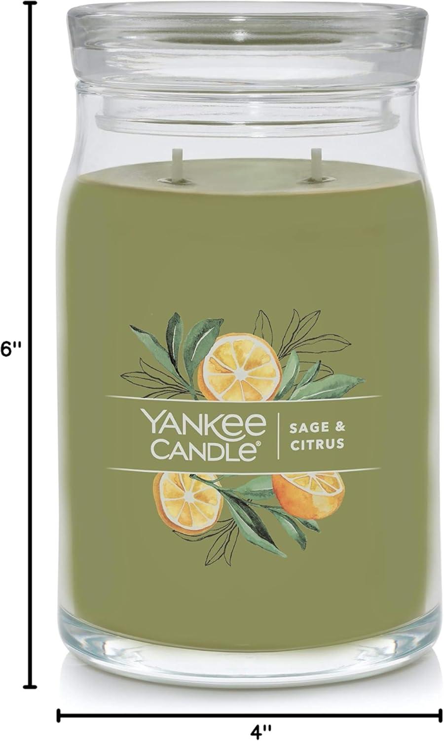 YANKEE CANDLE Signature Sage & Citrus Scented Jar Candle