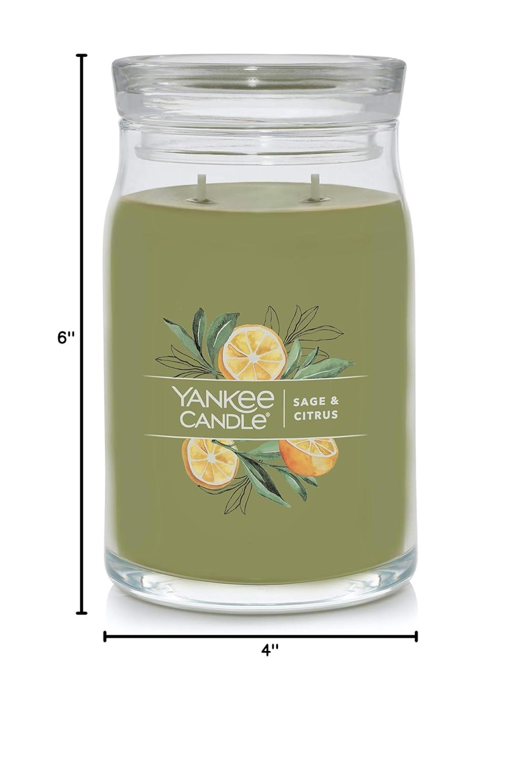 YANKEE CANDLE Signature Sage & Citrus Scented Jar Candle