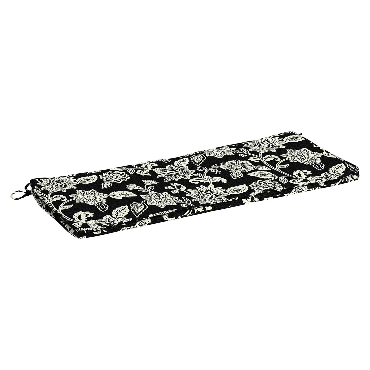 Arden Selections ProFoam Essentials Outdoor Bench Cushion 18 x 46, Ashland Black Jacobean