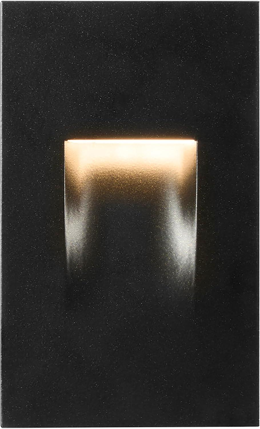 Vertical LED Step Light, Indoor/Outdoor Stair Light, 3 CCT Color Selectable 3000K/4000K/5000K, Black (2-Pack)