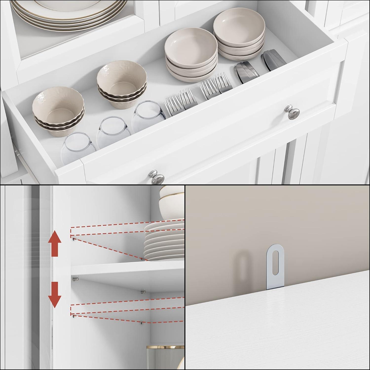 76'' Kitchen Pantry Storage Cabinet