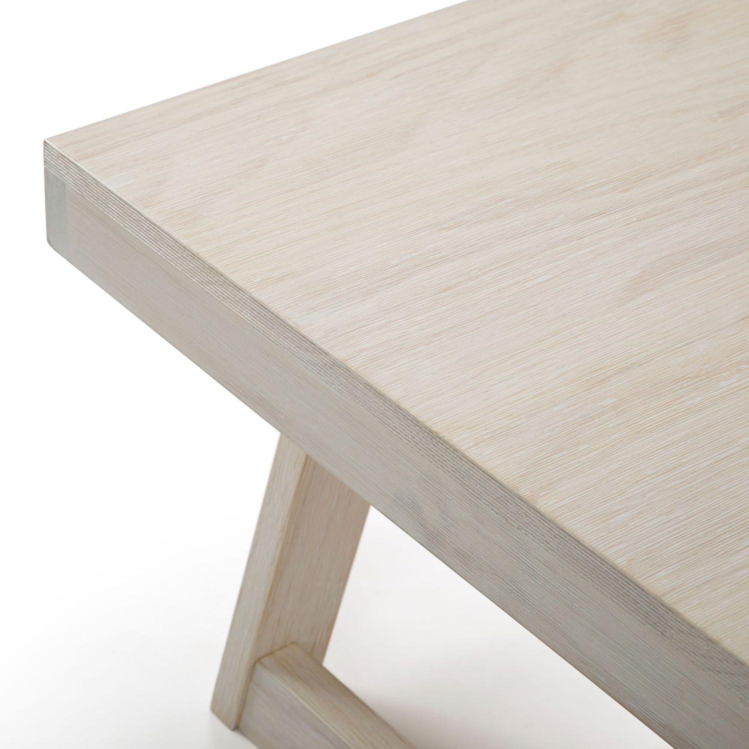 Plank+Beam Farmhouse Coffee Table, 48" Solid Wood Tables for Living Room, Rectangular Center Table