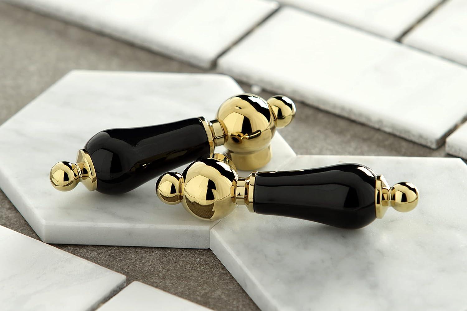 Kingston Brass Kingston Brass Duchess Double-Handle 4-Hole Widespread Kitchen Faucet with Brass Sprayer KS2792PKLBS