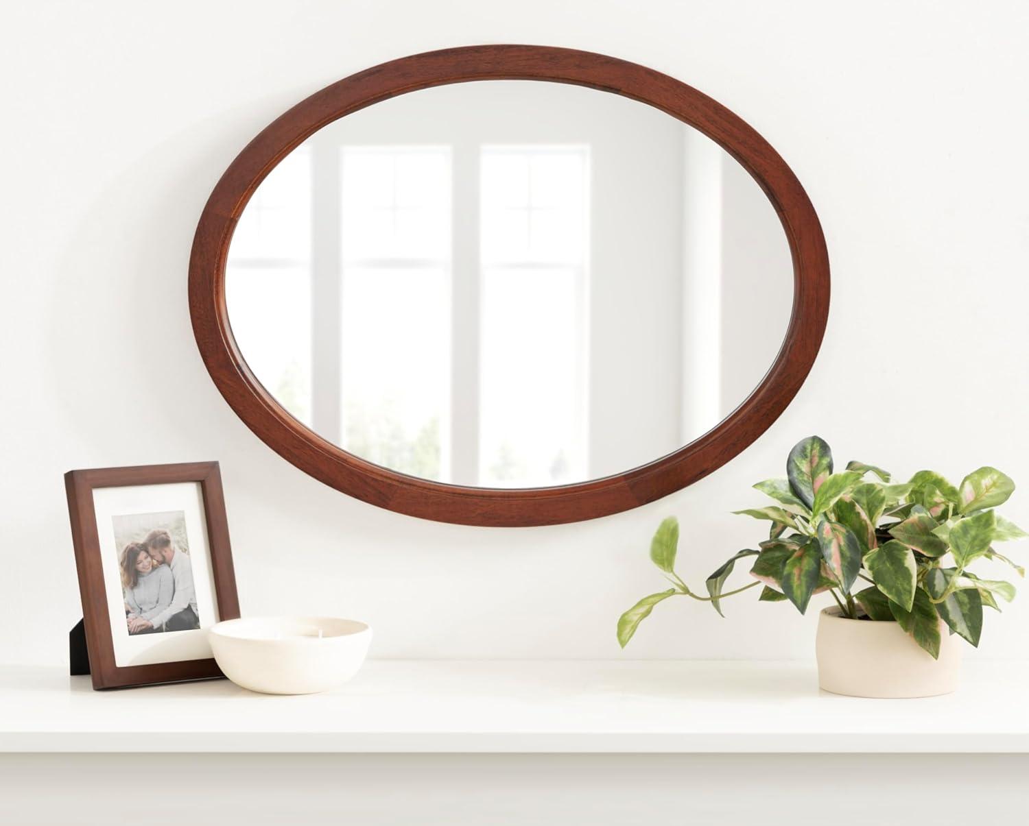 Kate & Laurel All Things Decor 18"x24" Hogan Oval Framed Wall Mirror