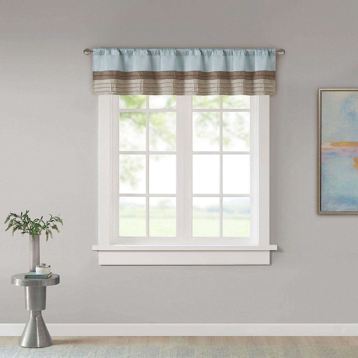 Madison Park Amherst Polyoni Pintuck Single Window Valance