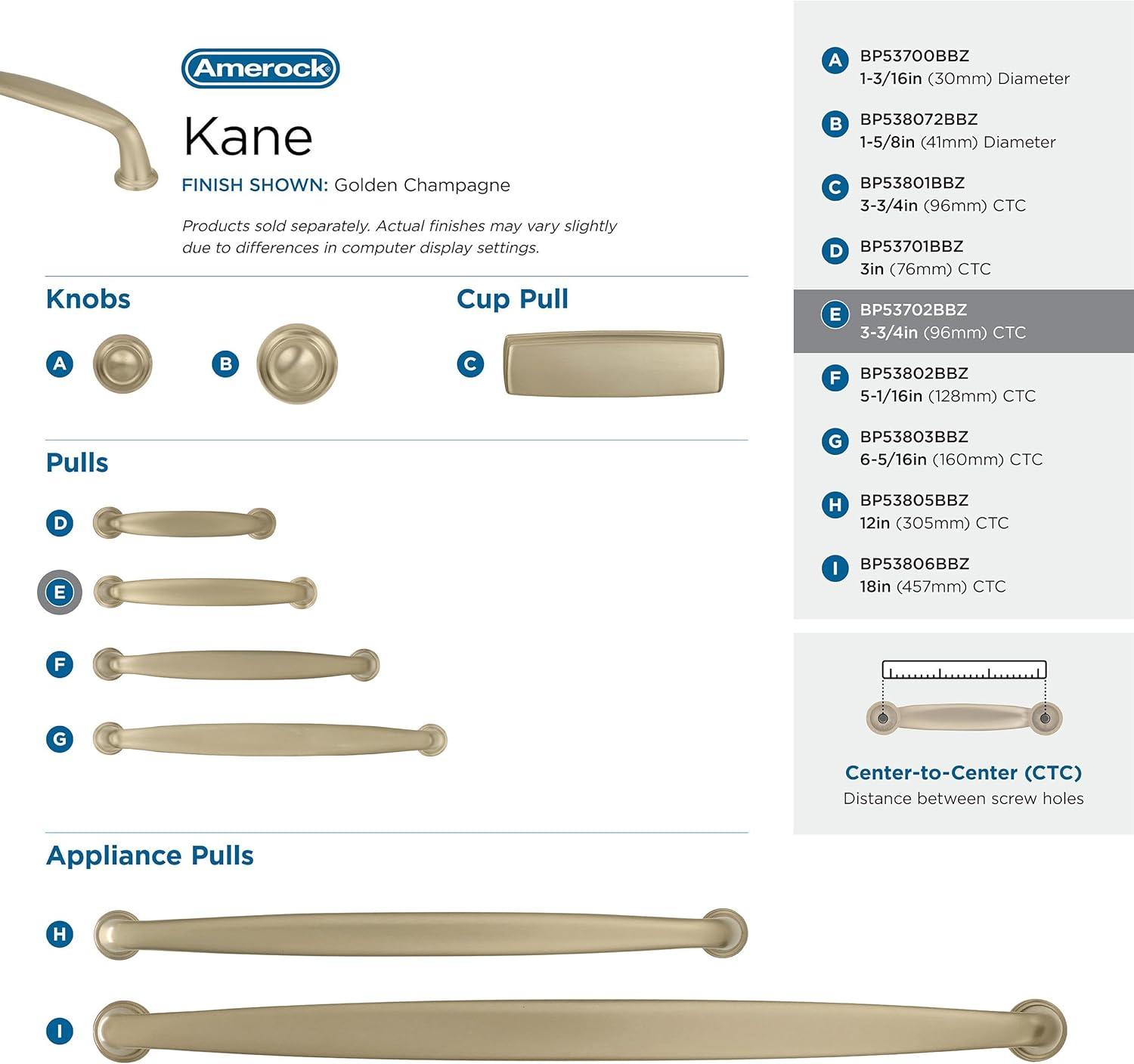 Kane 3 3/4" Center to Center Bar Pull