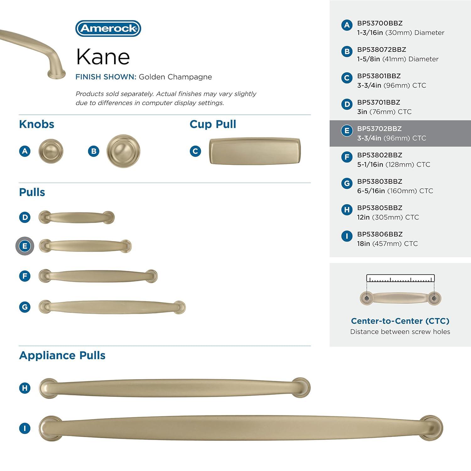 Kane 3 3/4" Center to Center Bar Pull