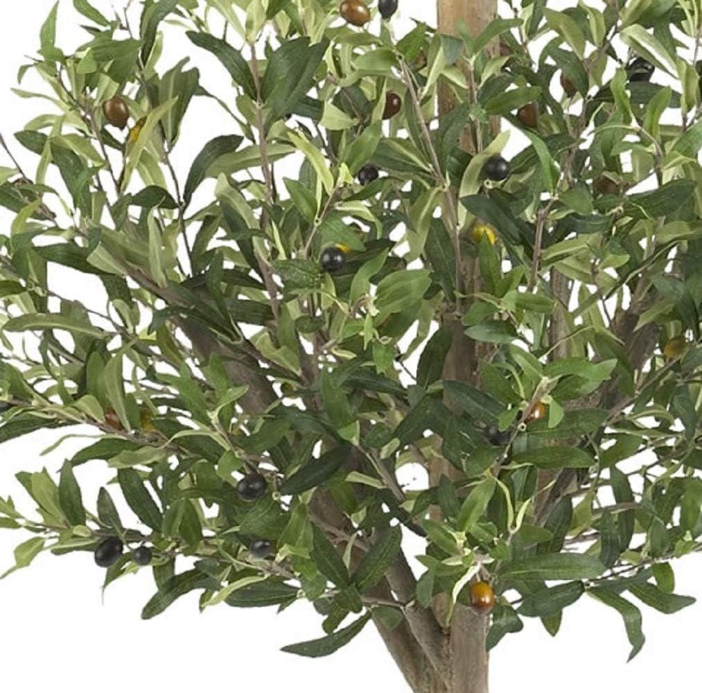 Silk  4.5 ft. Olive Double Topiary Silk Tree