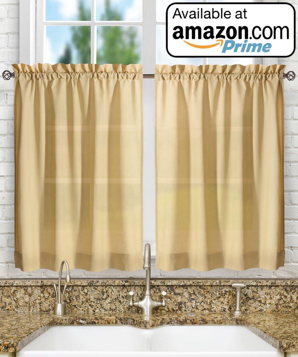 Ellis Stacey 1.5" Rod Pocket High Quality Fabric Solid Color Window Ruffled Swag 60"x38" Sage