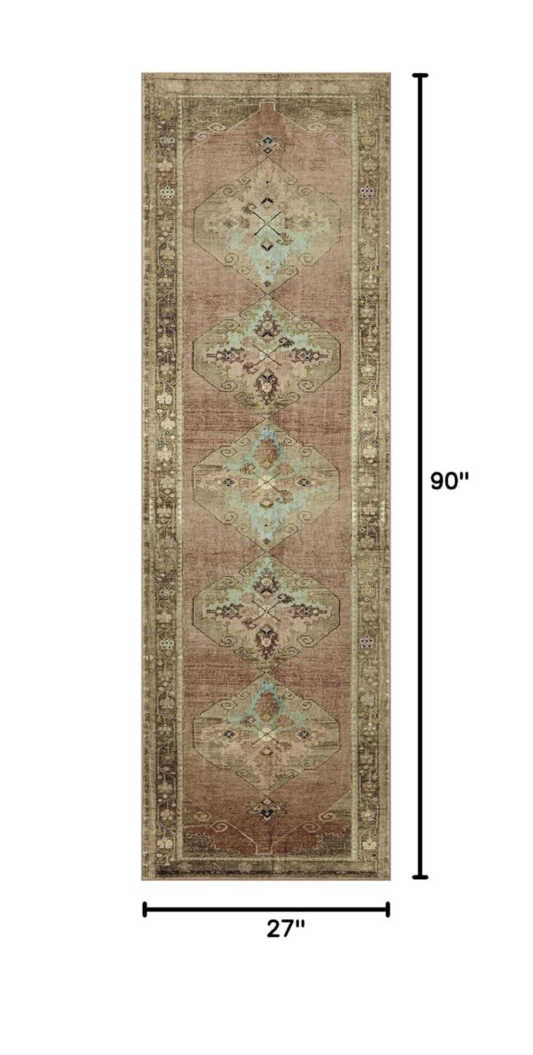 Magnolia Home By Joanna Gaines X Loloi Sinclair Machine Washable Clay / Tobacco Area Rug