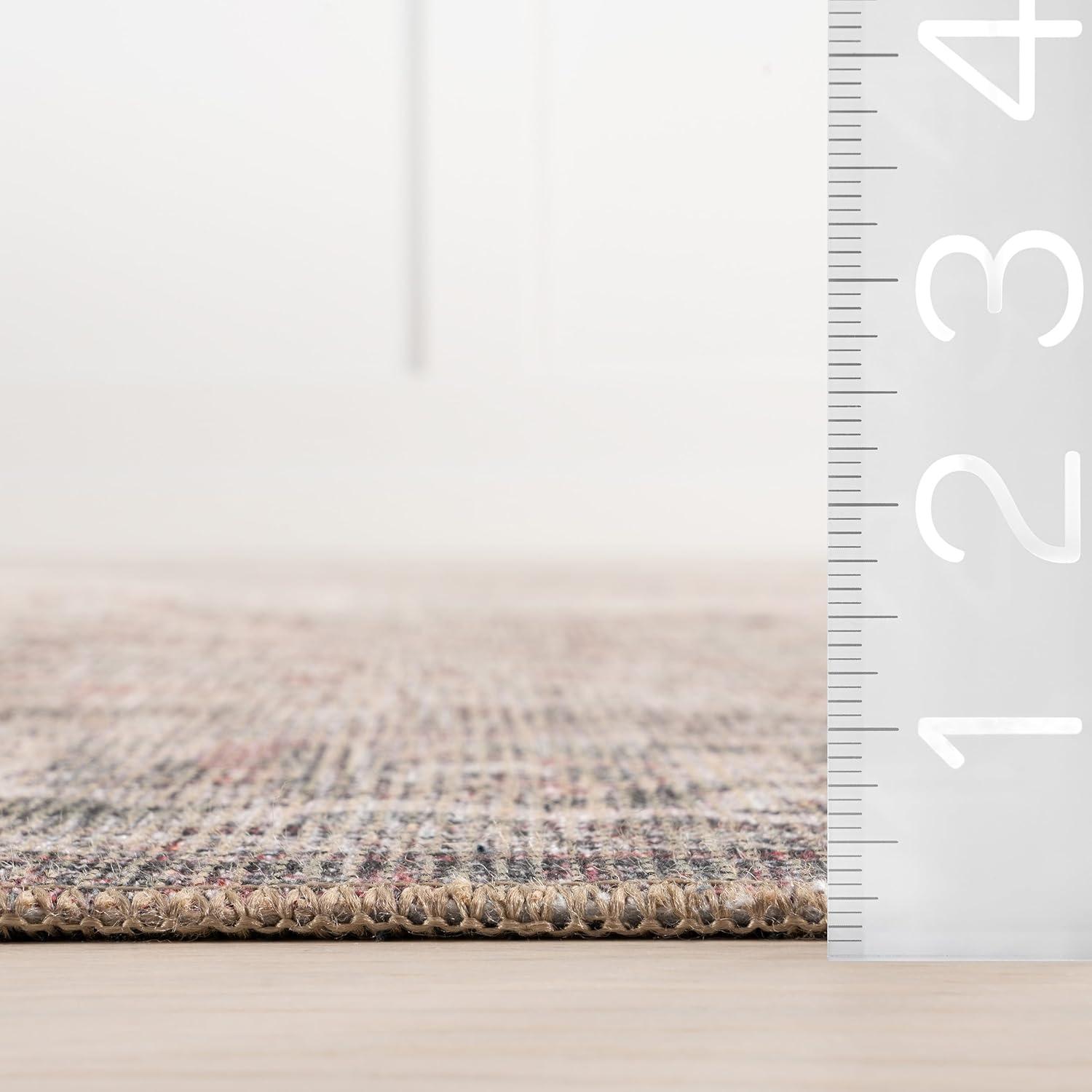 Nuloom Hillstone Collection Maybelle Traditional Vintage Medallion Area Rug, 7' 10" x 10', Grey
