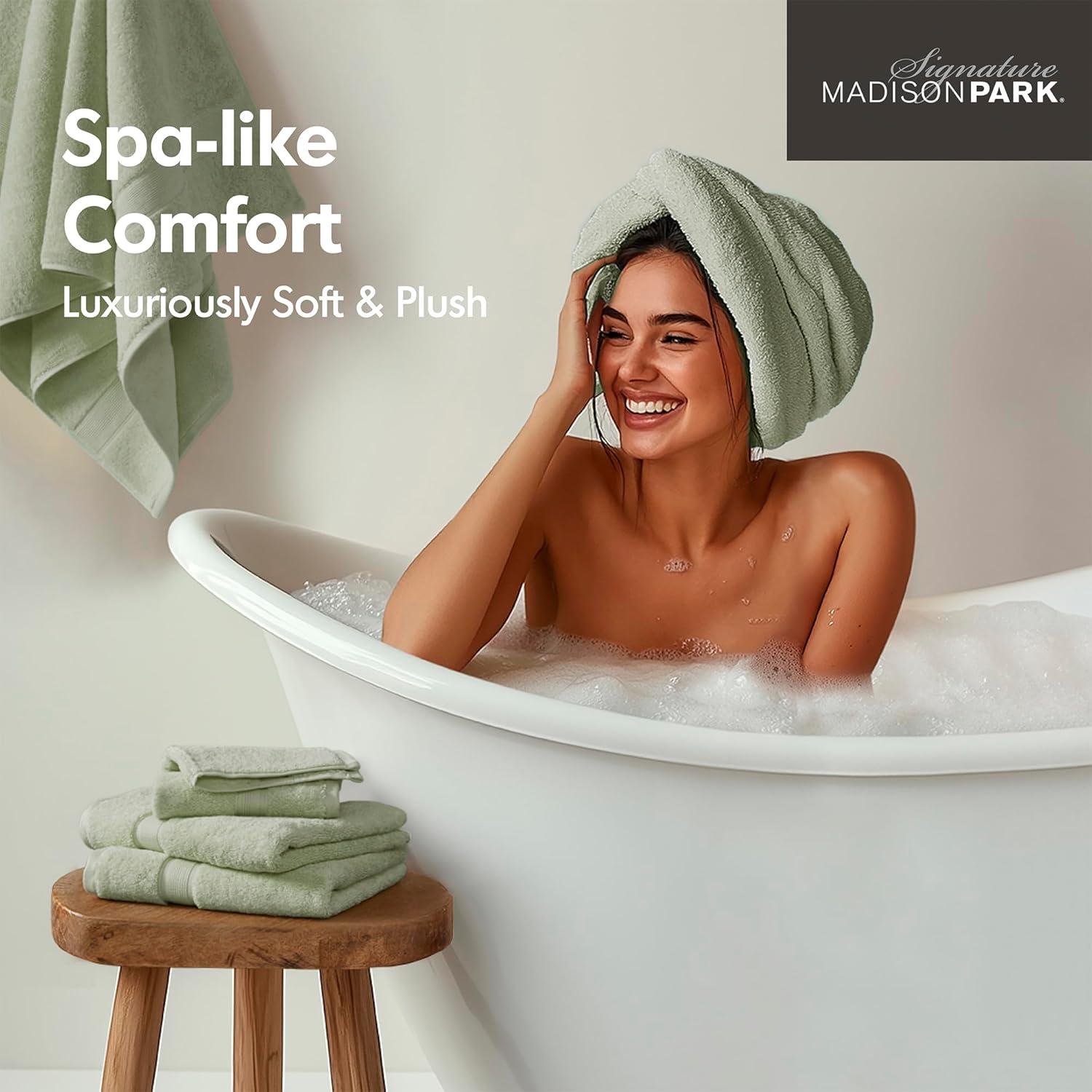 Madison Park Signature 800GSM Ultra-Soft 100% Cotton Absorbent Towel Set