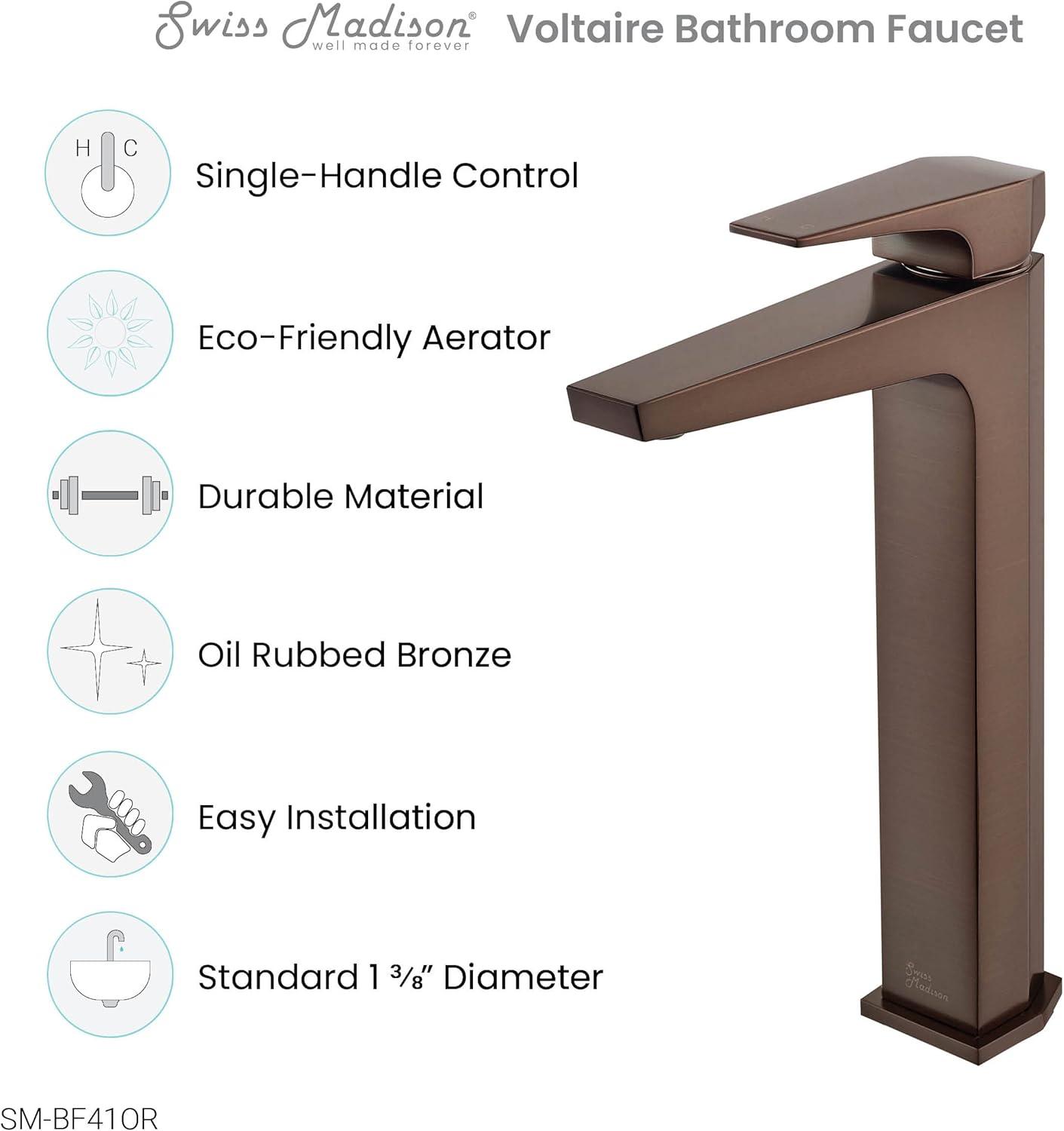 Voltaire Single Hole, Single-Handle, High Arc Bathroom Faucet