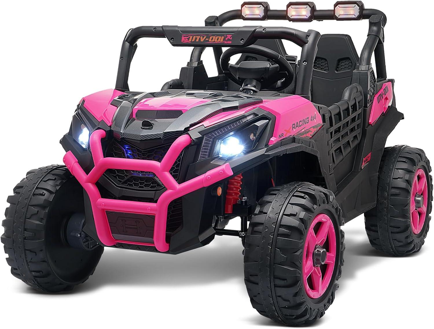 Pink 24V 2-Seater Ride-On UTV with Remote Control