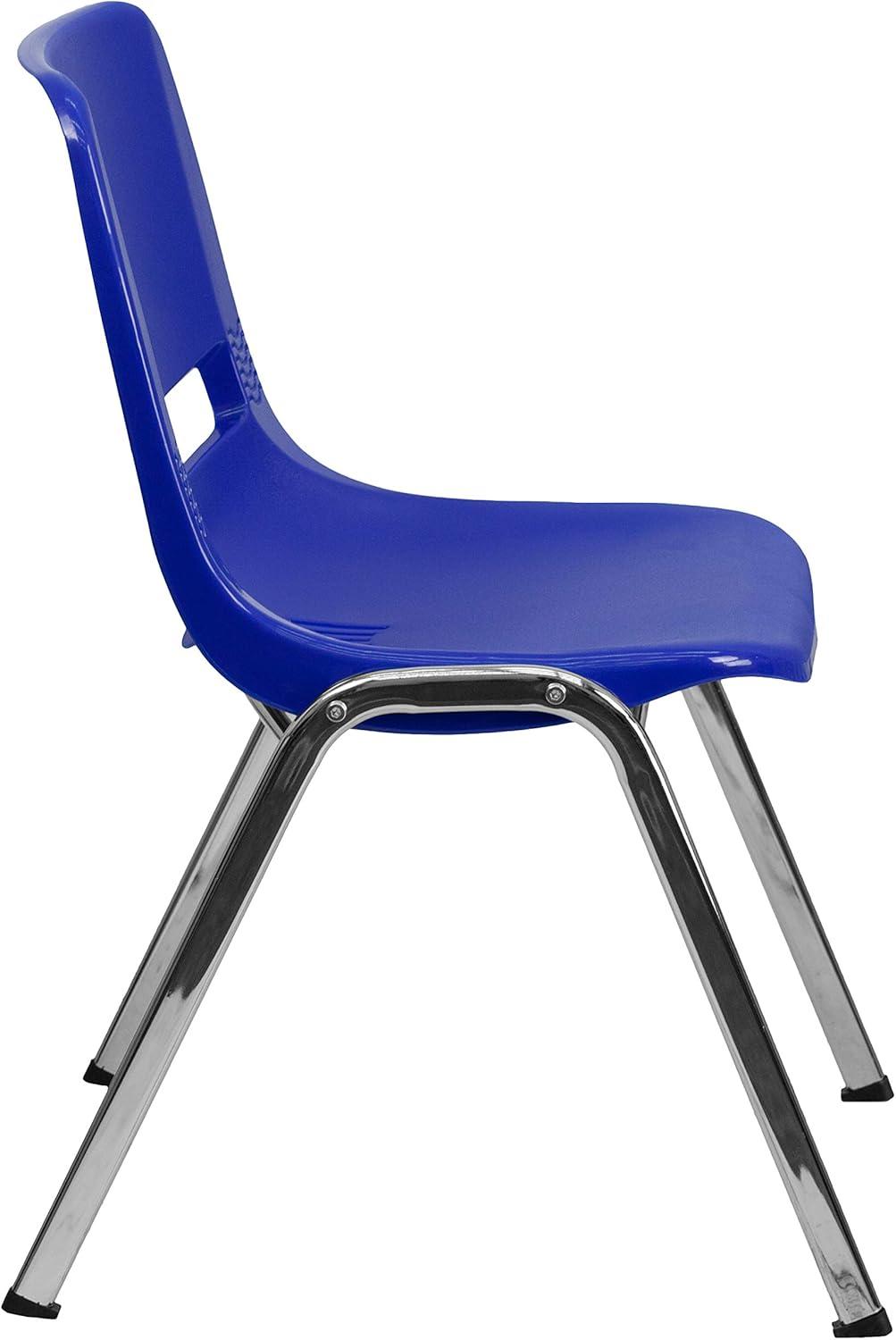 Navy Chrome 661 lb. Capacity Ergonomic Stacking Chair