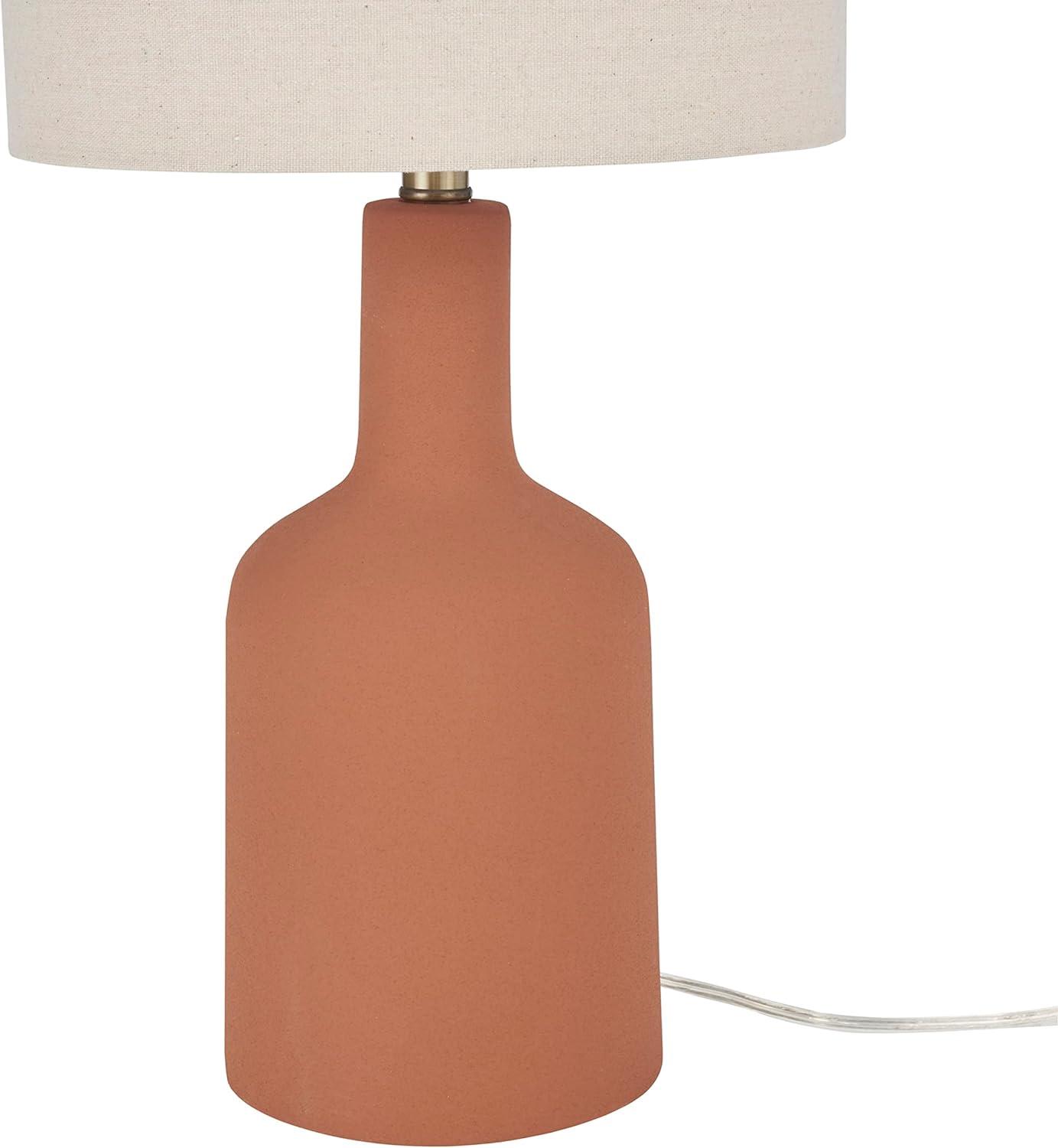 22" Terracotta Ceramic Table Lamp - Nourison