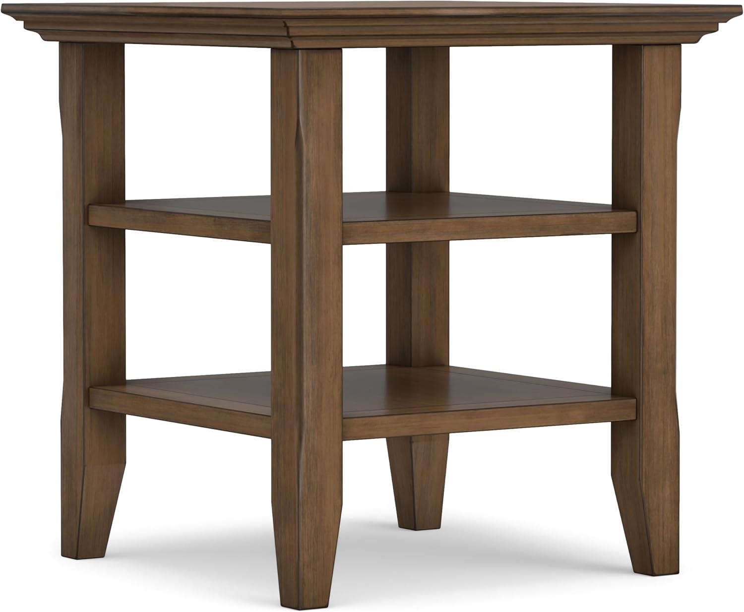Lark Manor™ Solid Wood Transitional Table with Open Shelves