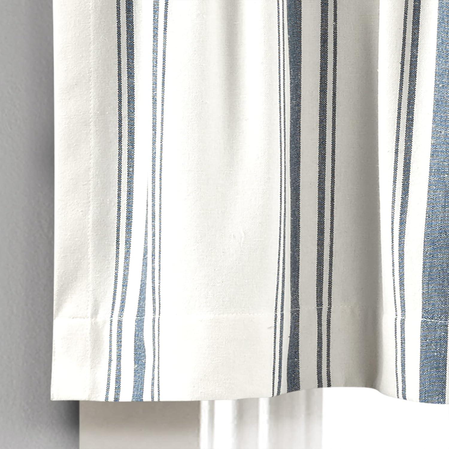 Lush Decor Farmhouse Stripe Striped Ruffled 52'' W Window Valance
