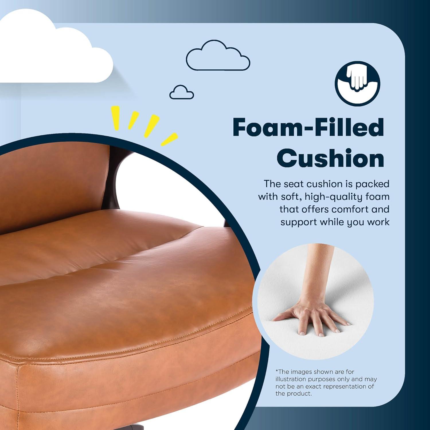 Serta Serta Comfort Executive Big & Tall Office Chair, Ergonomic High-Back, Semi Plush Seat, Padded Arms