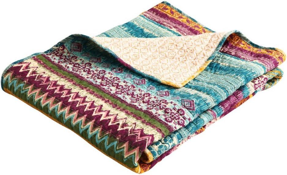 Southwest 100% Cotton Reversible Quilted Throw