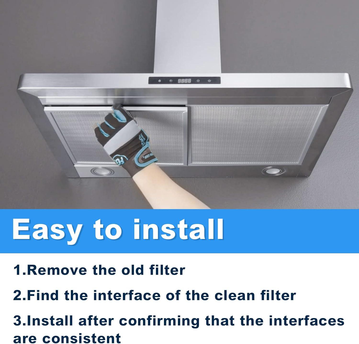 AMI PARTS Broan Range Hood Filter BPS1FA30 Aluminum Grease Filter Compatible with Broan Range Hood-11-3/4" X 14-1/4" X 3/8"(3pcs)